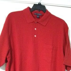 Port Authority red polo-golf or bus casual